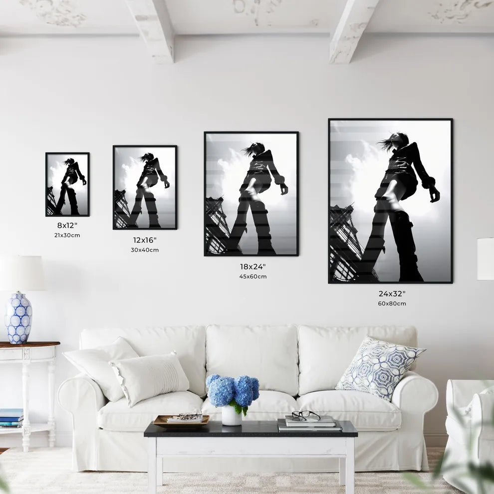 A Poster of girl model shooting low angle sh - Kitchen Hangings
