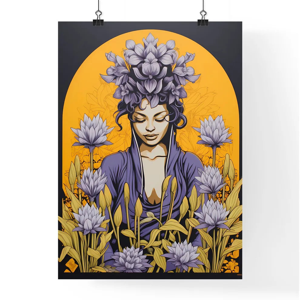 A Poster of Linocut Print Minimalism - A Wom Poster