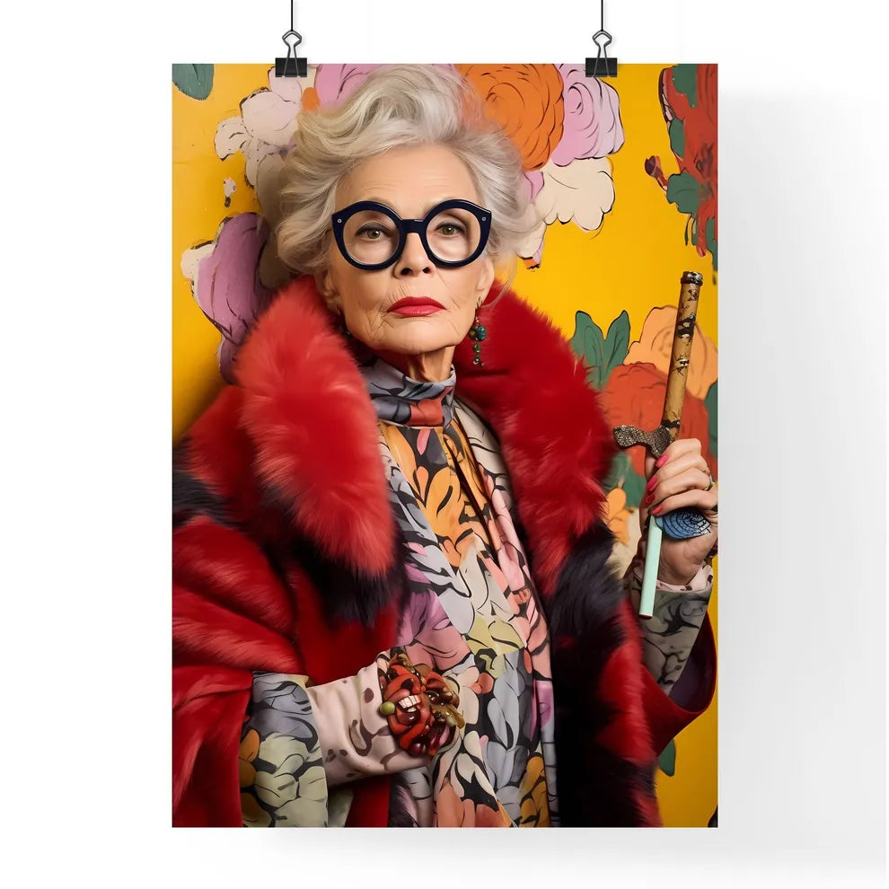 A Poster of gorgeous eldery eclectic woman i Poster