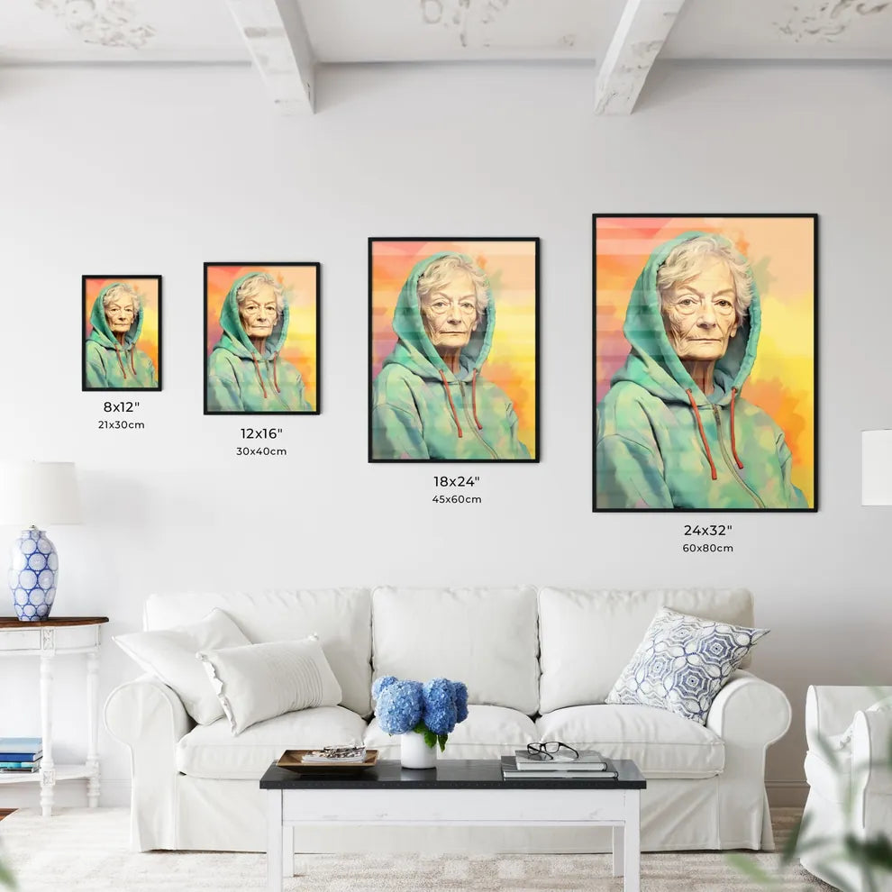 A Poster of Woman in her 70s wearing a styli - Kitchen Hangings