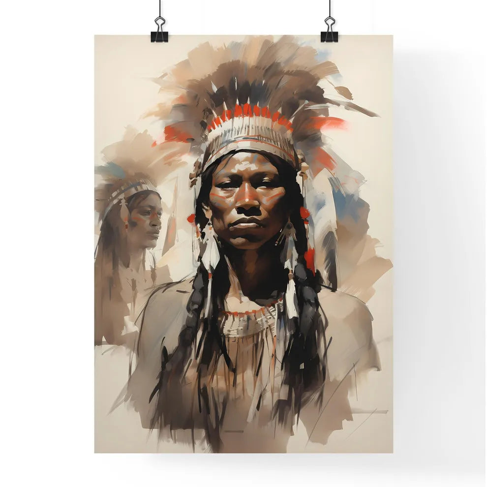 A Poster of indigenous portrait - A Man Wear Poster