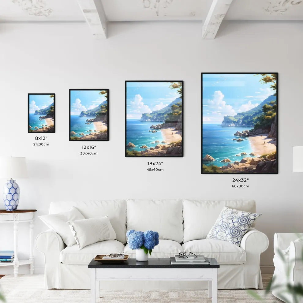 A Poster of Azure coast beautiful seashore - - Kitchen Hangings