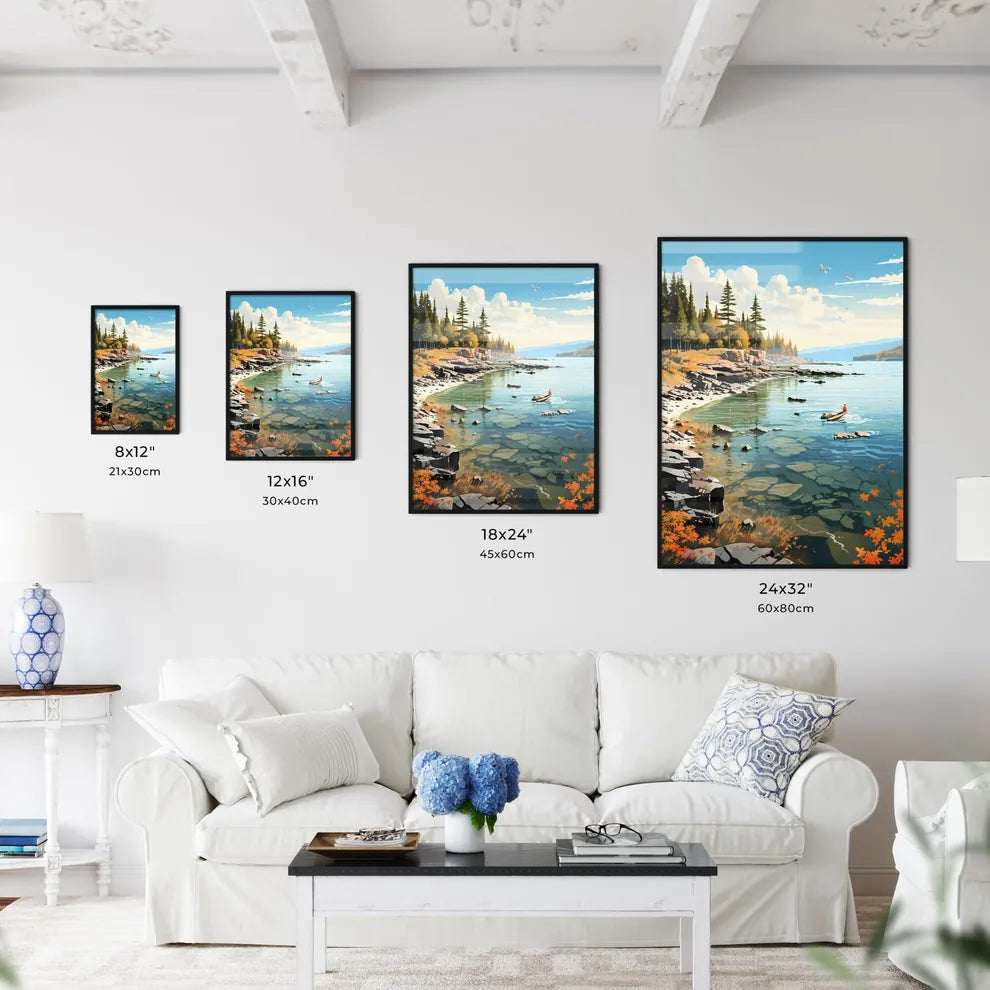 A Poster of Lake Superior Canada - A Rocky S - Kitchen Hangings