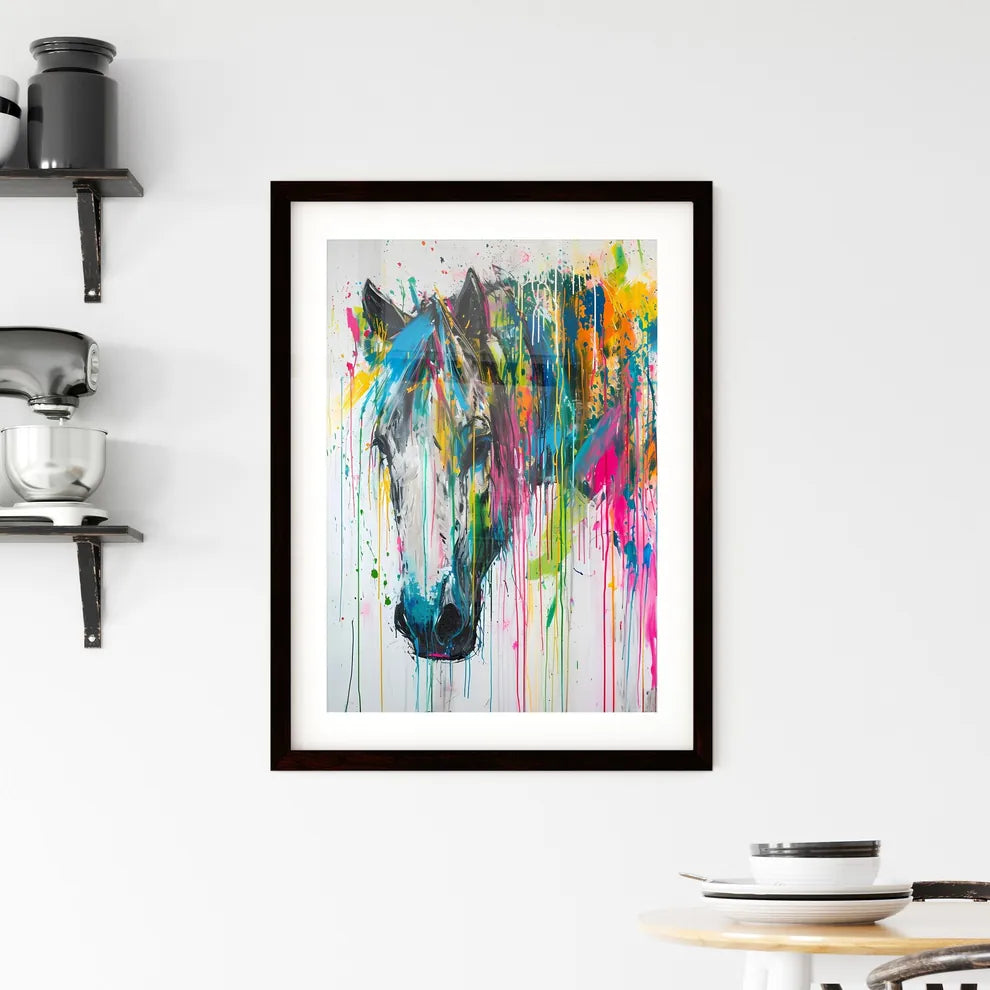 A Poster of showcase the beauty and spirit of horses  Framed Print