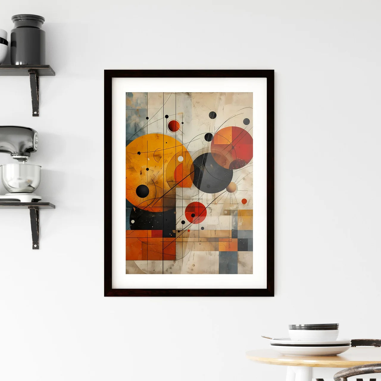 A Poster of A fusion of whimsical and retro  Framed Print