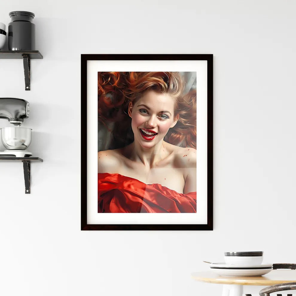 A Poster of intimacy - A Woman Lyin Framed Print