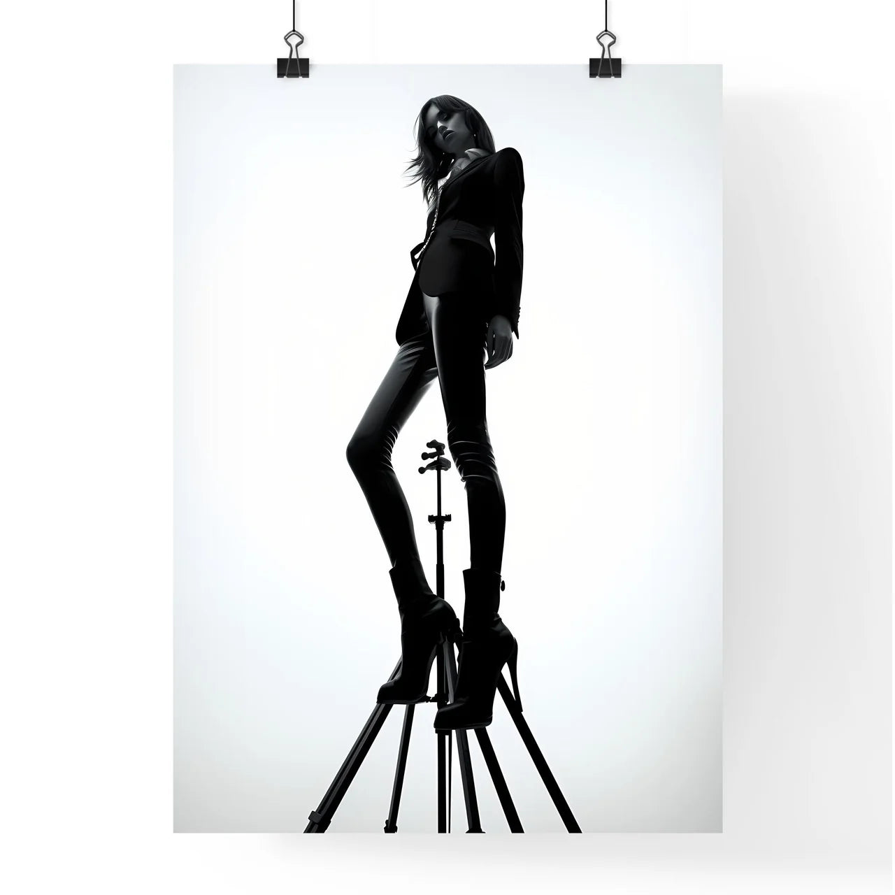 A Poster of girl model shooting low angle sh Poster