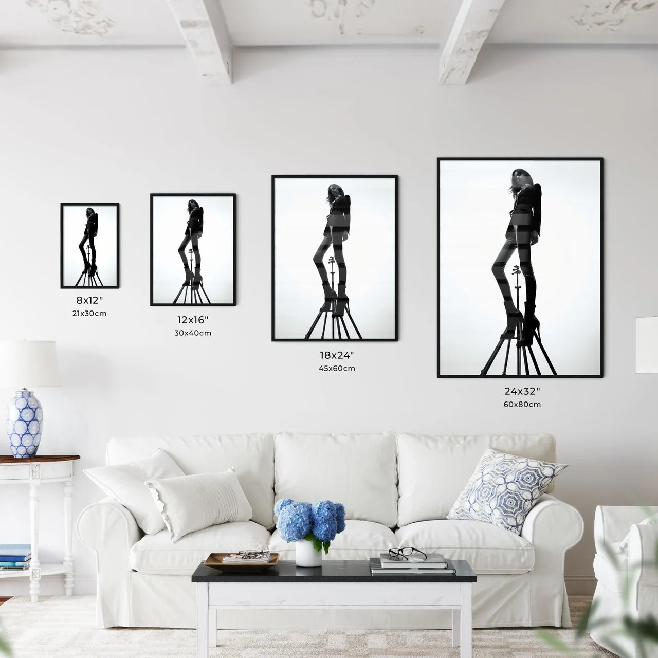 A Poster of girl model shooting low angle sh - Kitchen Hangings