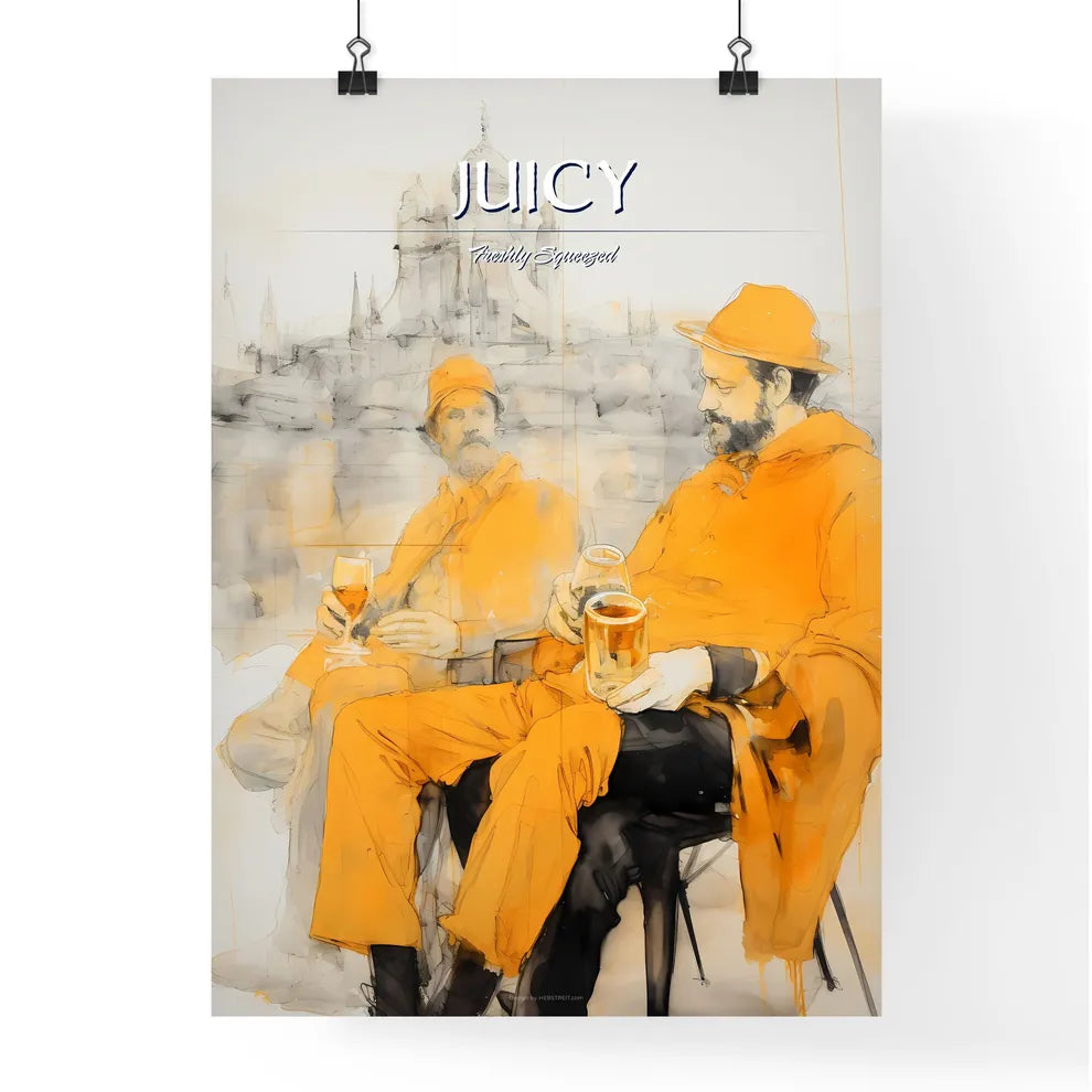 A Poster of orange juice - A Couple Of Men W Poster