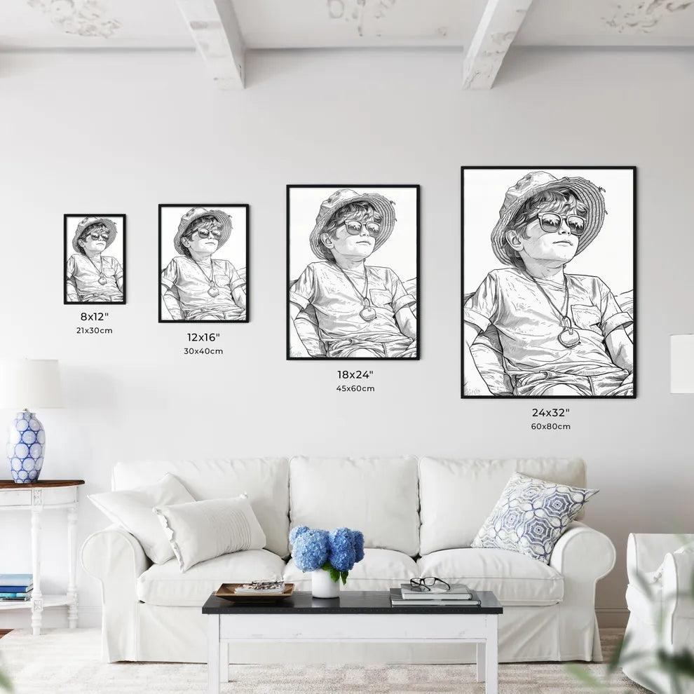 A Poster of coloring page for kids summer -  - Kitchen Hangings