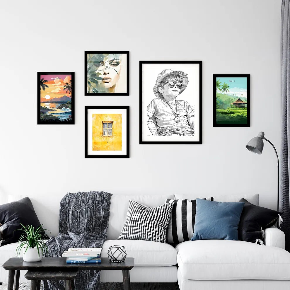 A Poster of coloring page for kids summer -  Wall Art