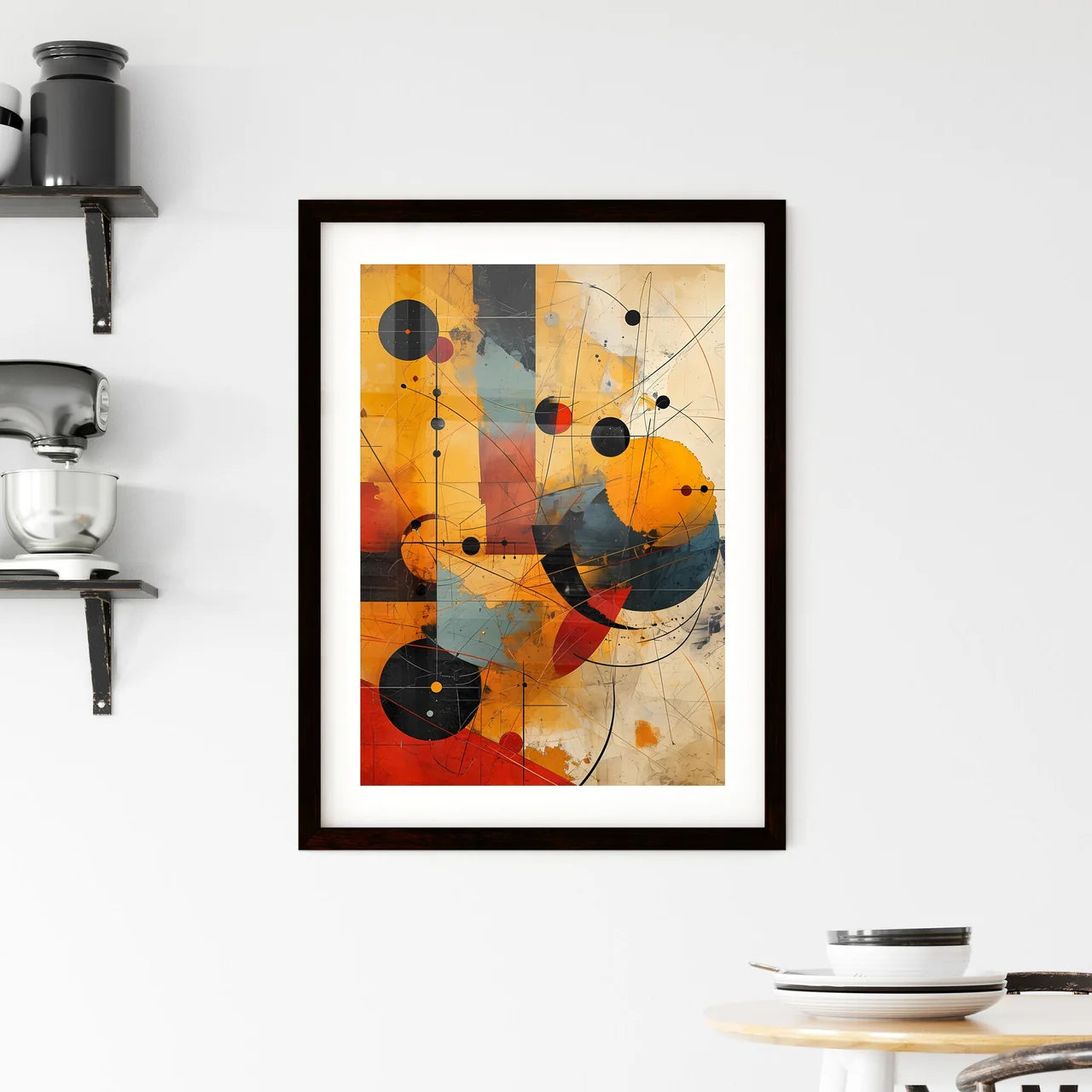 A Poster of A fusion of whimsical and retro  Framed Print