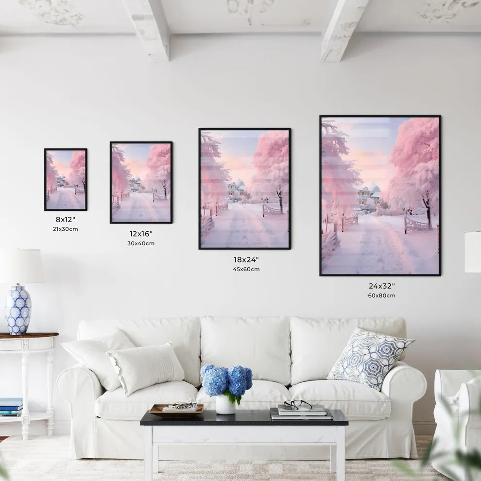 A Poster of beautiful snow scene - A Path In - Kitchen Hangings