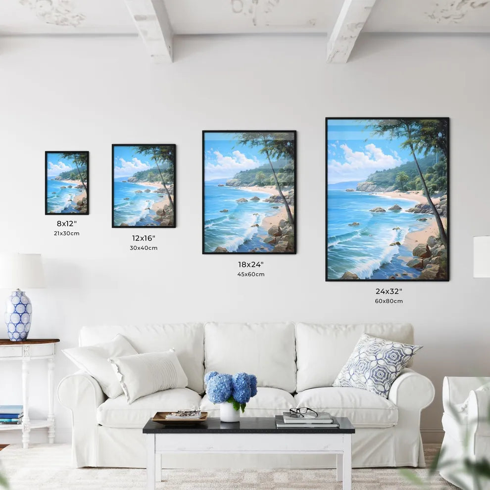 A Poster of Azure coast beautiful seashore - - Kitchen Hangings