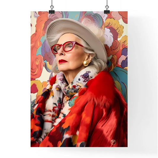 A Poster of gorgeous eldery eclectic woman i Poster