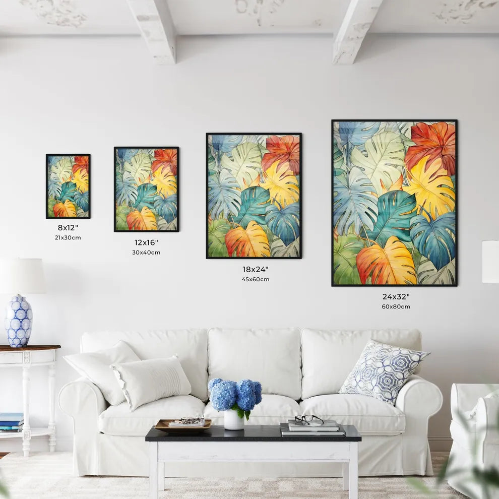 A Poster of tropical leaves - A Group Of C - Kitchen Hangings