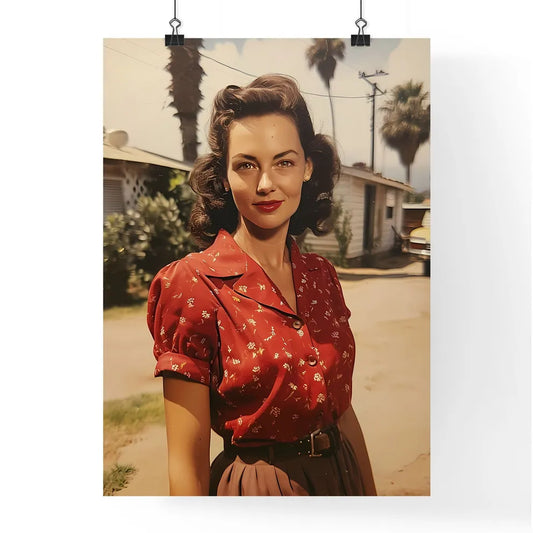A Poster of beautiful lady homeowner in 1945 Poster