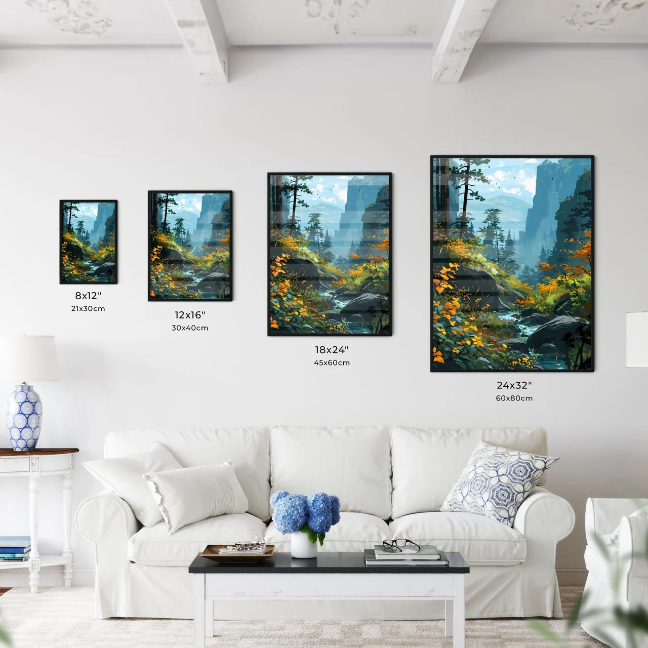 A Poster of Rainforests landscape - A River  - Kitchen Hangings