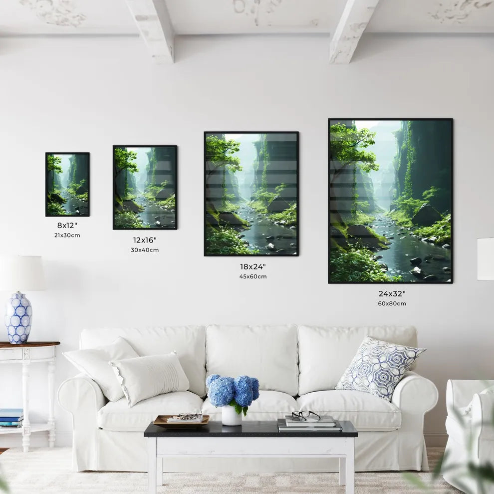 A Poster of Rainforests landscape  Size Chart