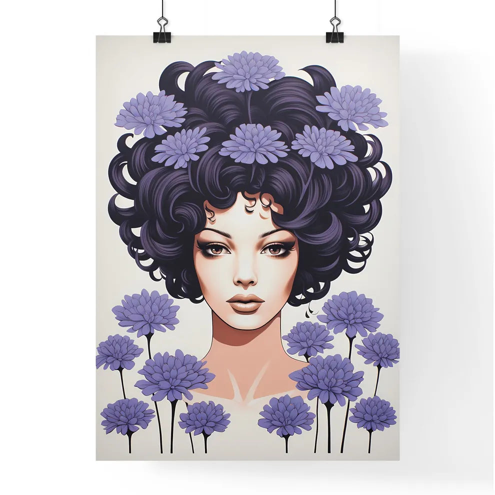 A Poster of Linocut Print Minimalism - A Wom Poster