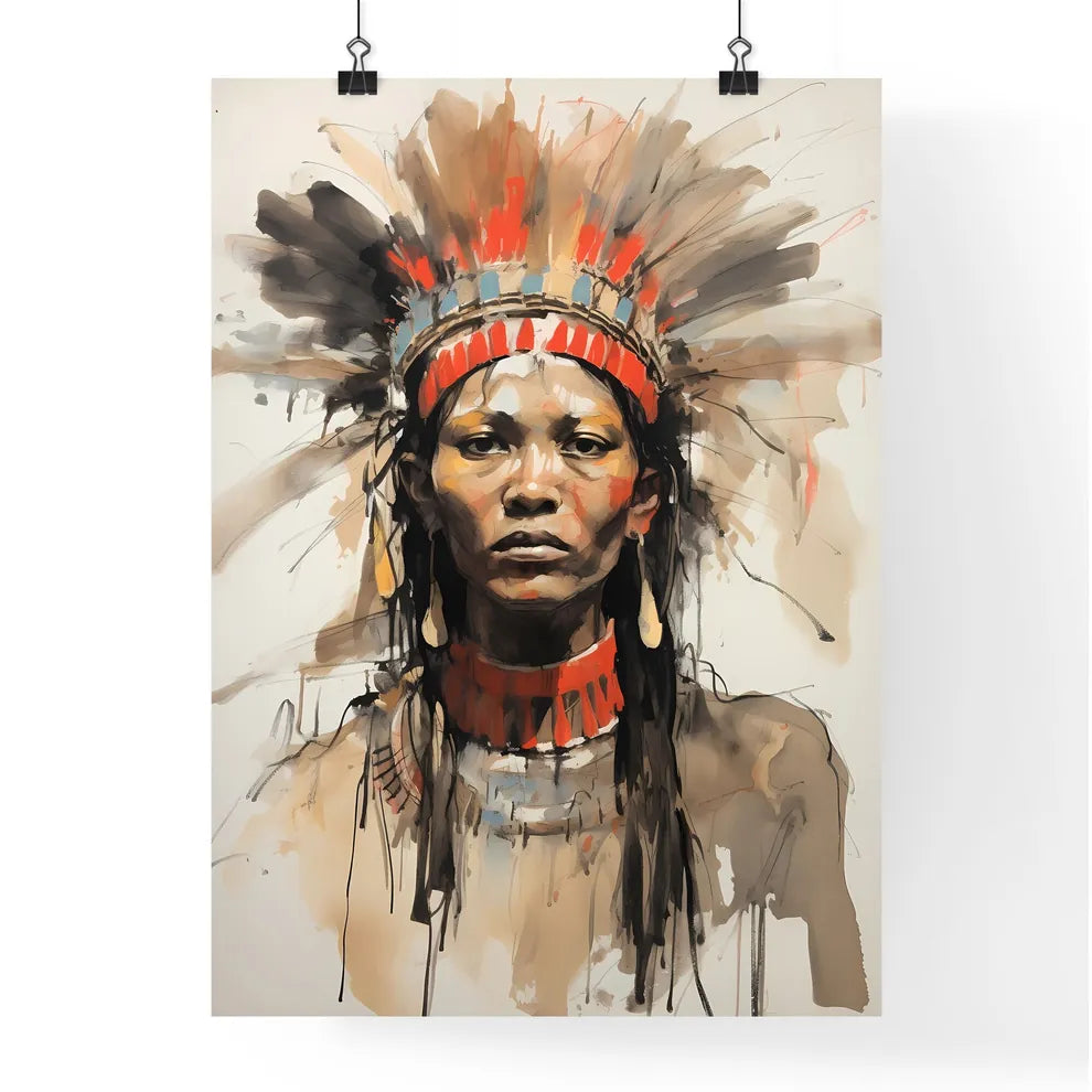A Poster of indigenous portrait - A Painting Poster