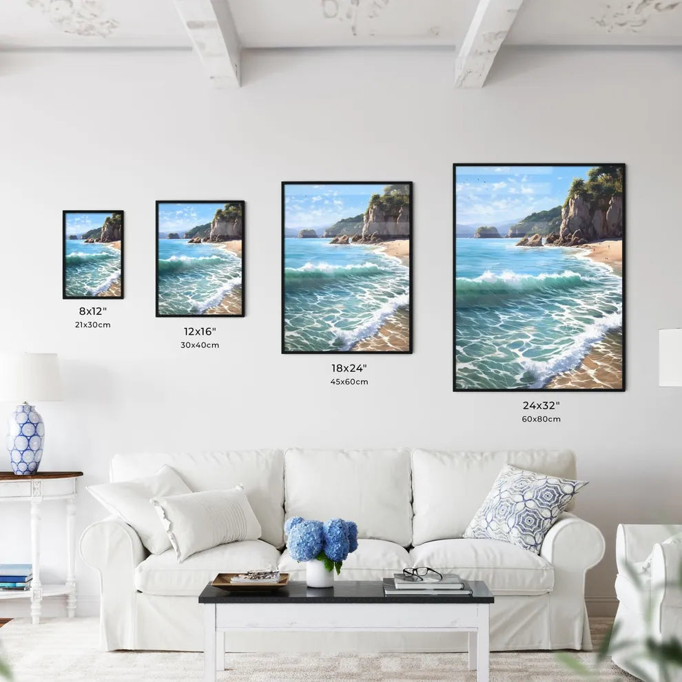 A Poster of Azure coast beautiful seashore - - Kitchen Hangings