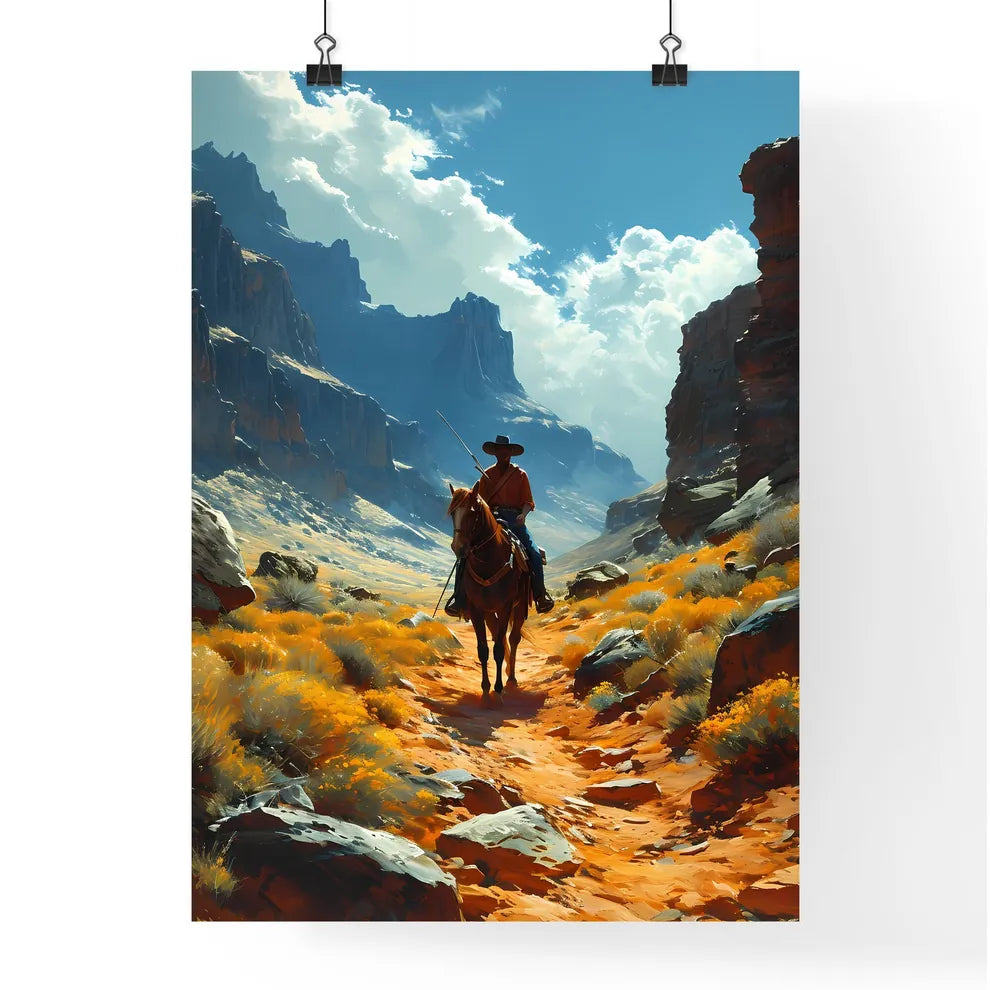 A Poster of de kooning style cowboy  Poster