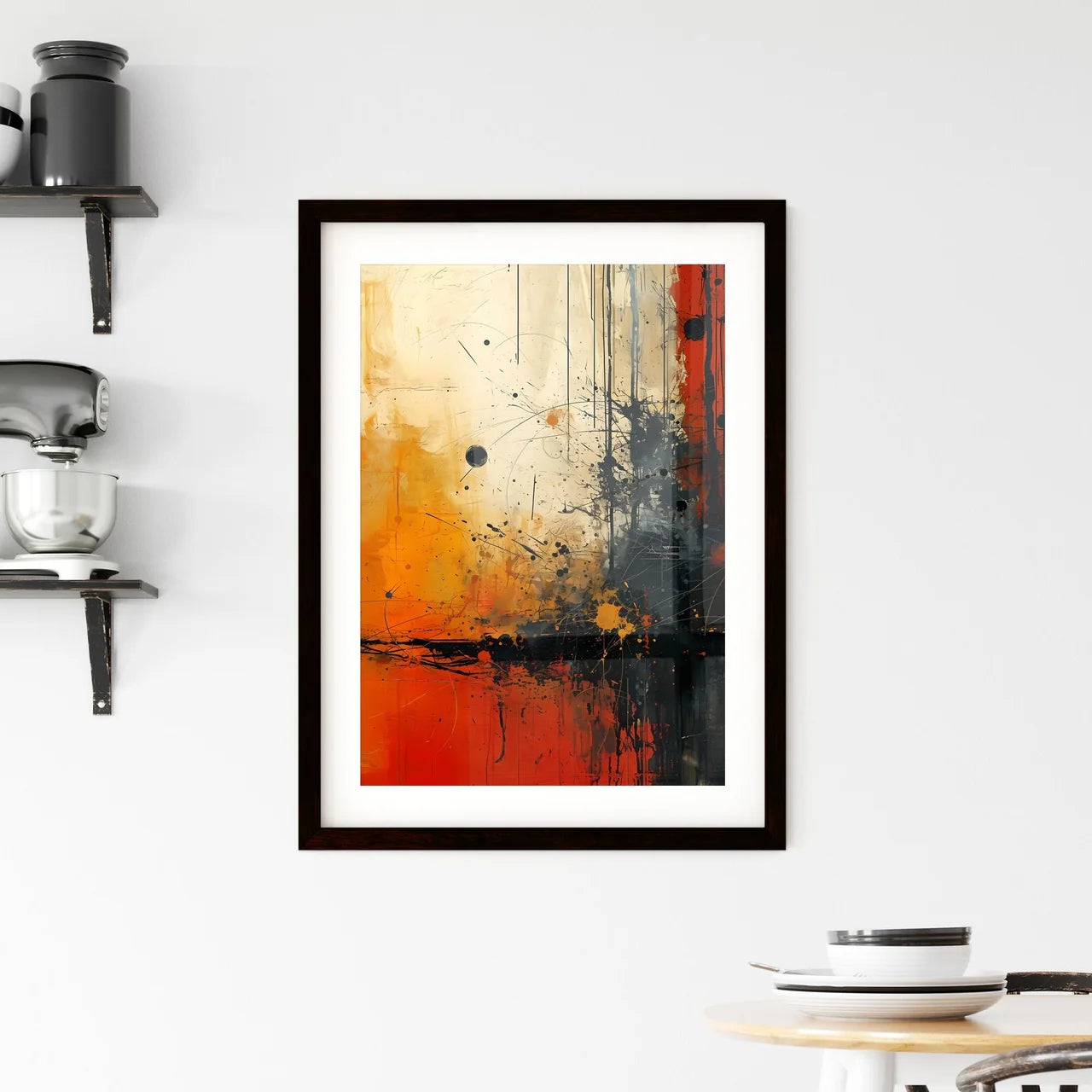 A Poster of A fusion of whimsical and retro  Framed Print