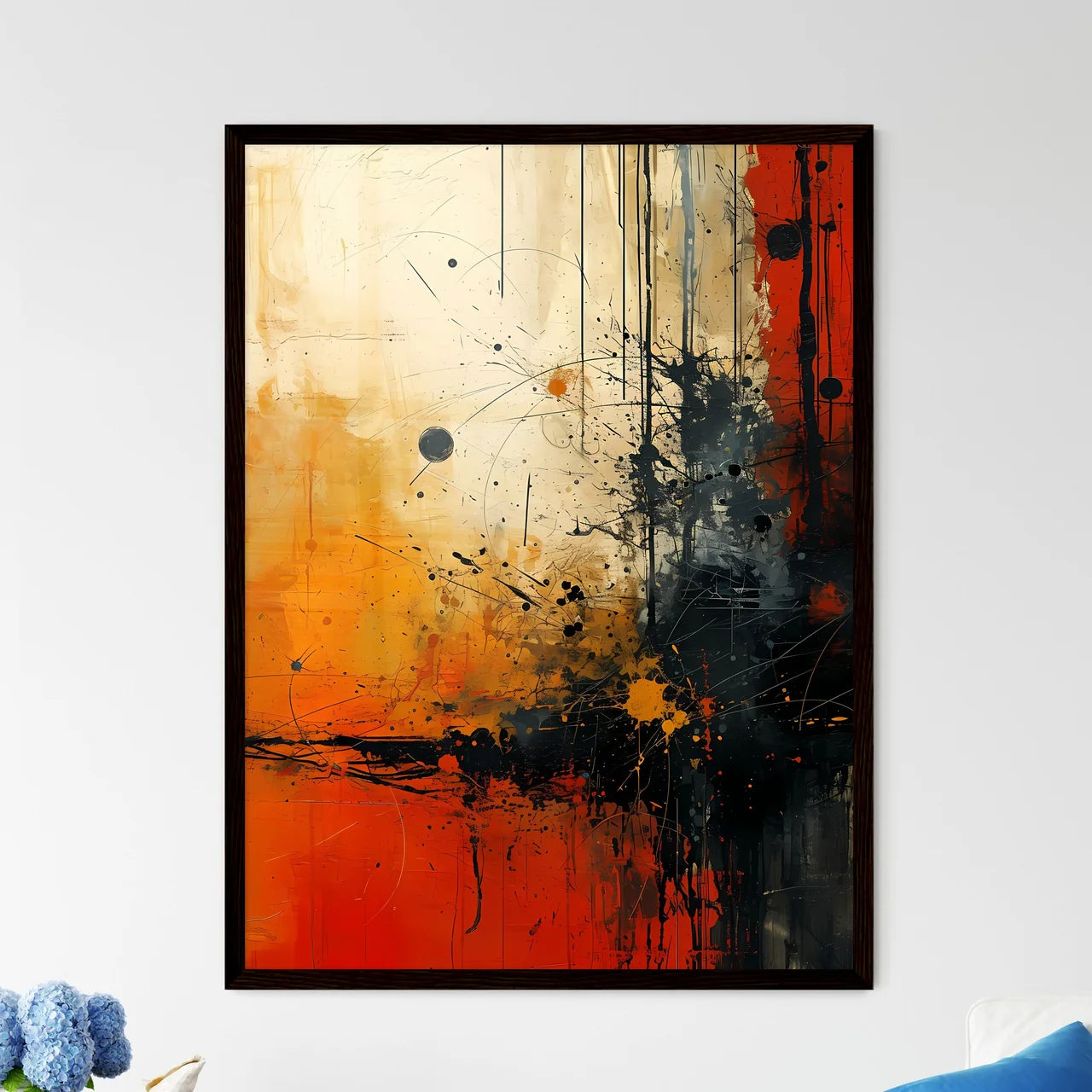 A Poster of A fusion of whimsical and retro  - Framed Art Print