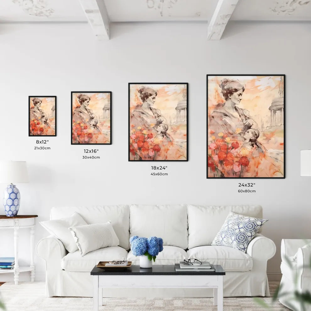 A Poster of mothers day background - A Woman - Kitchen Hangings