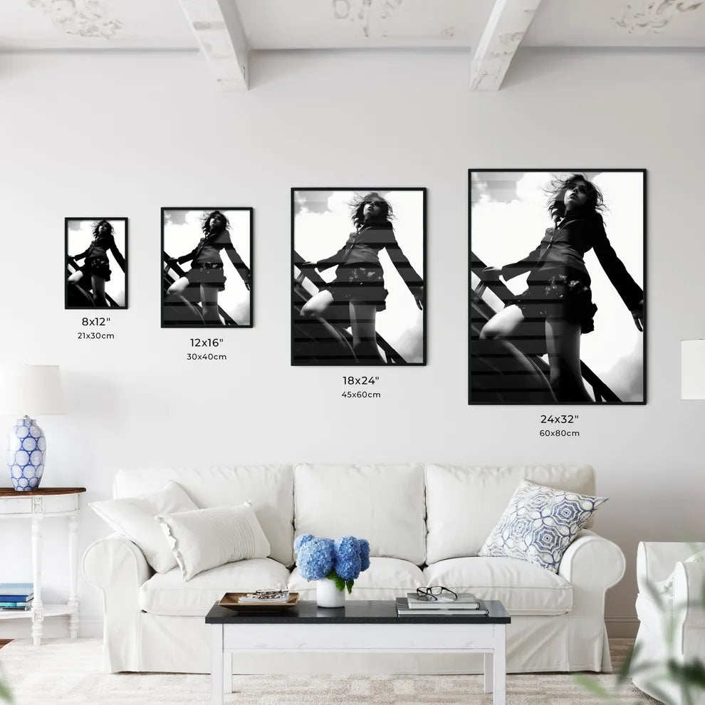 A Poster of girl model shooting low angle sh - Kitchen Hangings