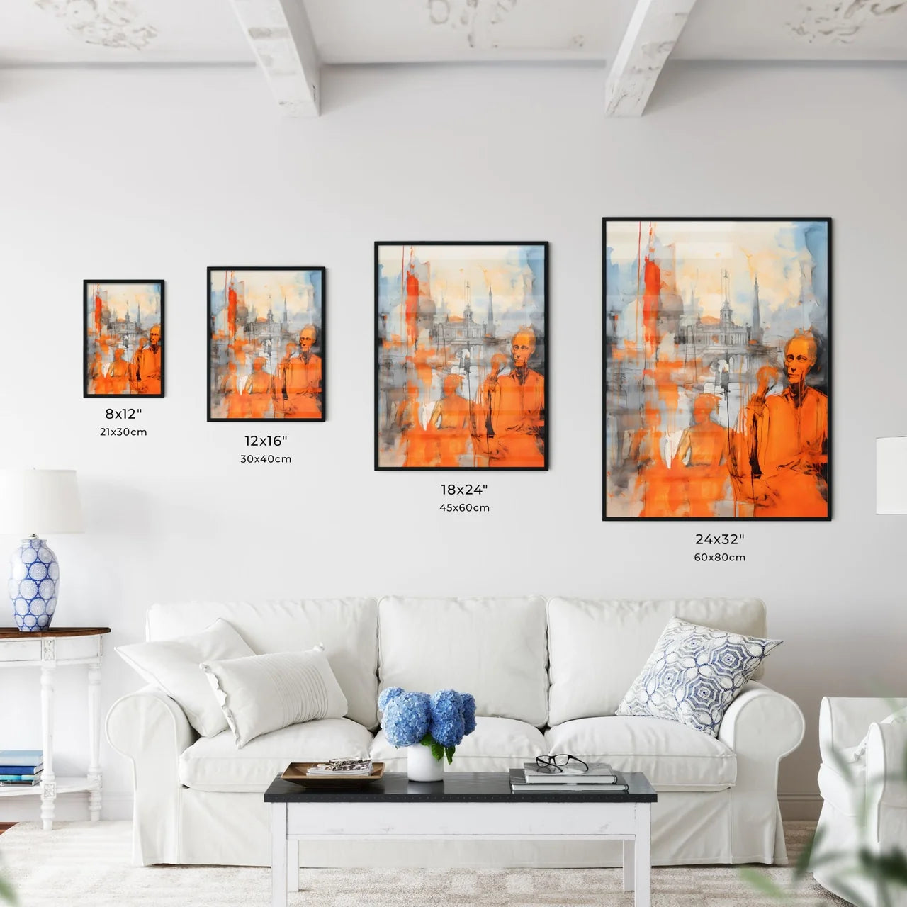 A Poster of orange juice - A Painting Of A Man And A Woman Size Chart