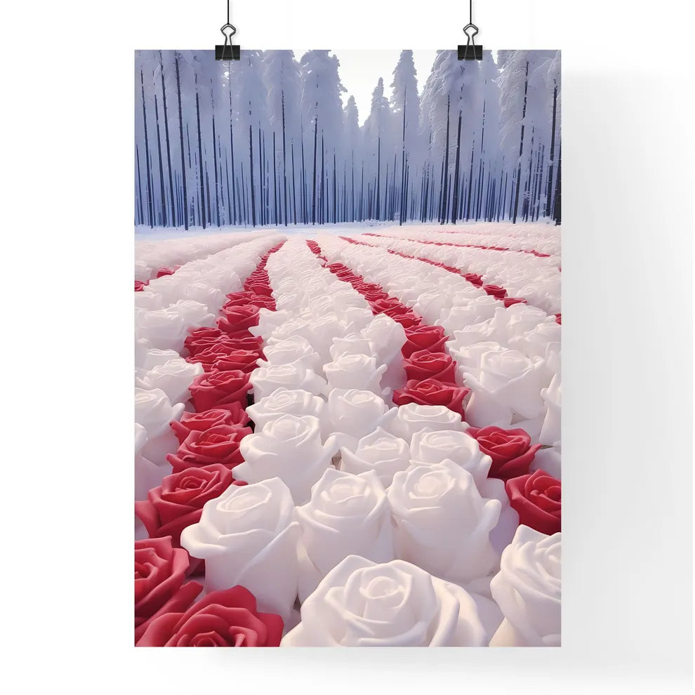 A Poster of photos of 1000 roses after heavy Poster