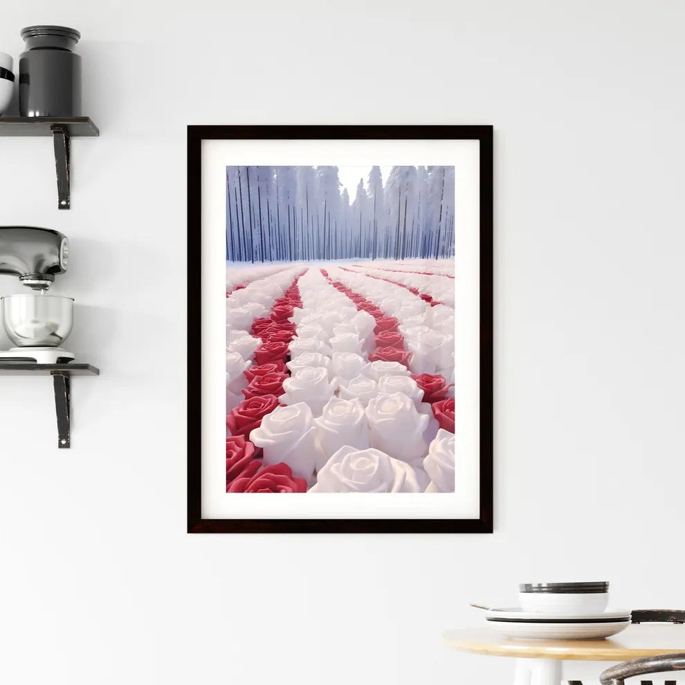 A Poster of photos of 1000 roses after heavy Framed Print