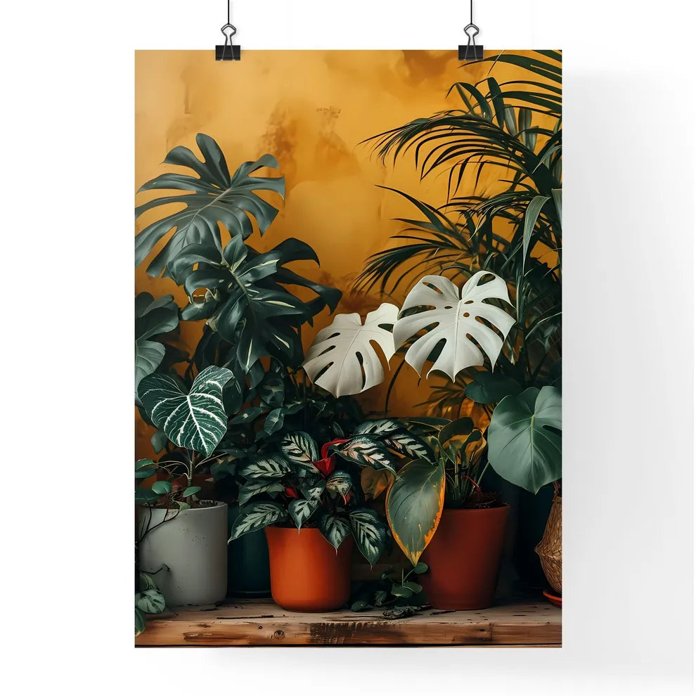 A Poster of boho drawing houseplants - A Gro Poster