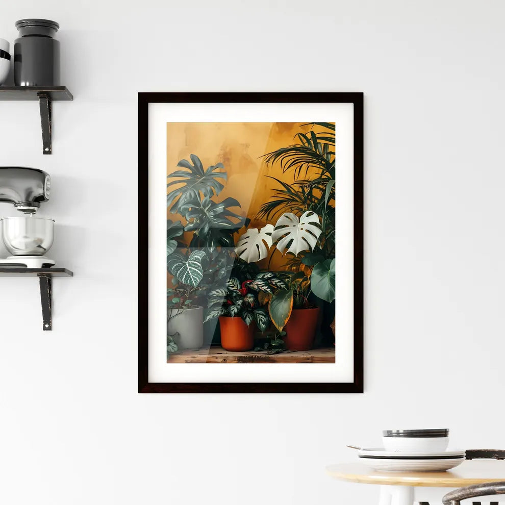 A Poster of boho drawing houseplants - A Gro Framed Print
