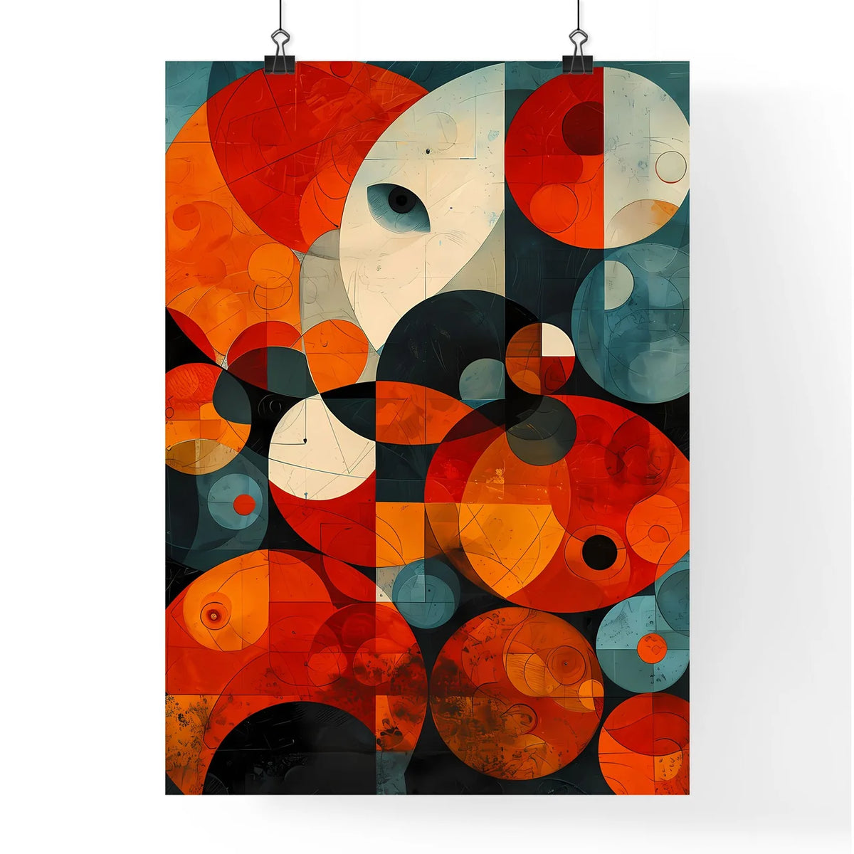 A Poster of Neutral Beige Mid Century Modern Poster