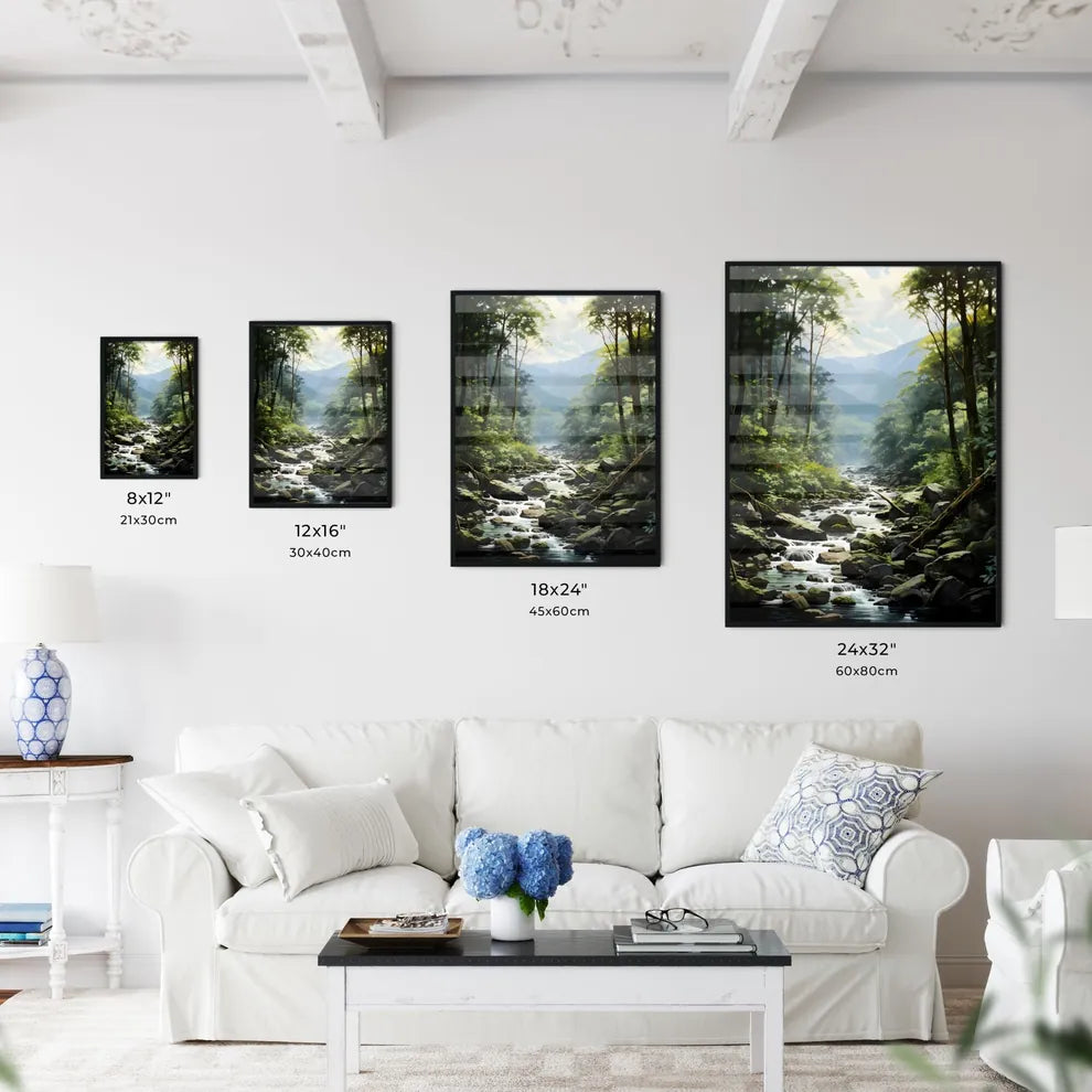 A Poster of Great Smoky Natinal Park - A Riv - Kitchen Hangings