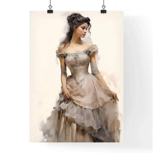 A Poster of Beautiful victorian dress - A Wo Poster