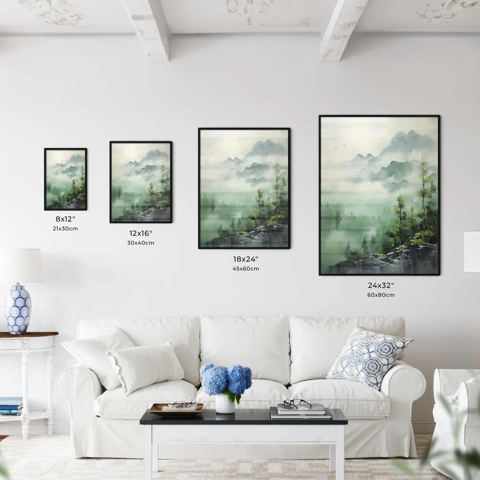 A Poster of painting of mountain side in spr - Kitchen Hangings