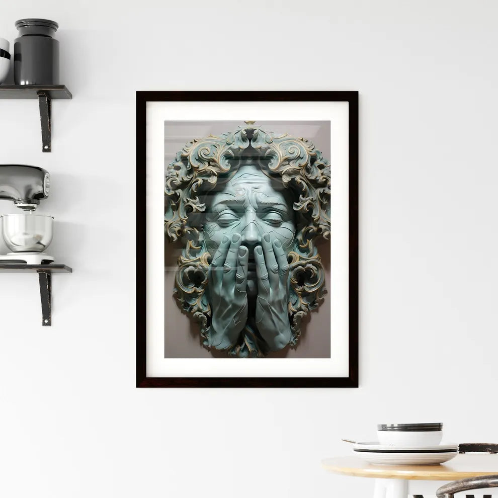 A Poster of a hand drawn painting made from  Framed Print