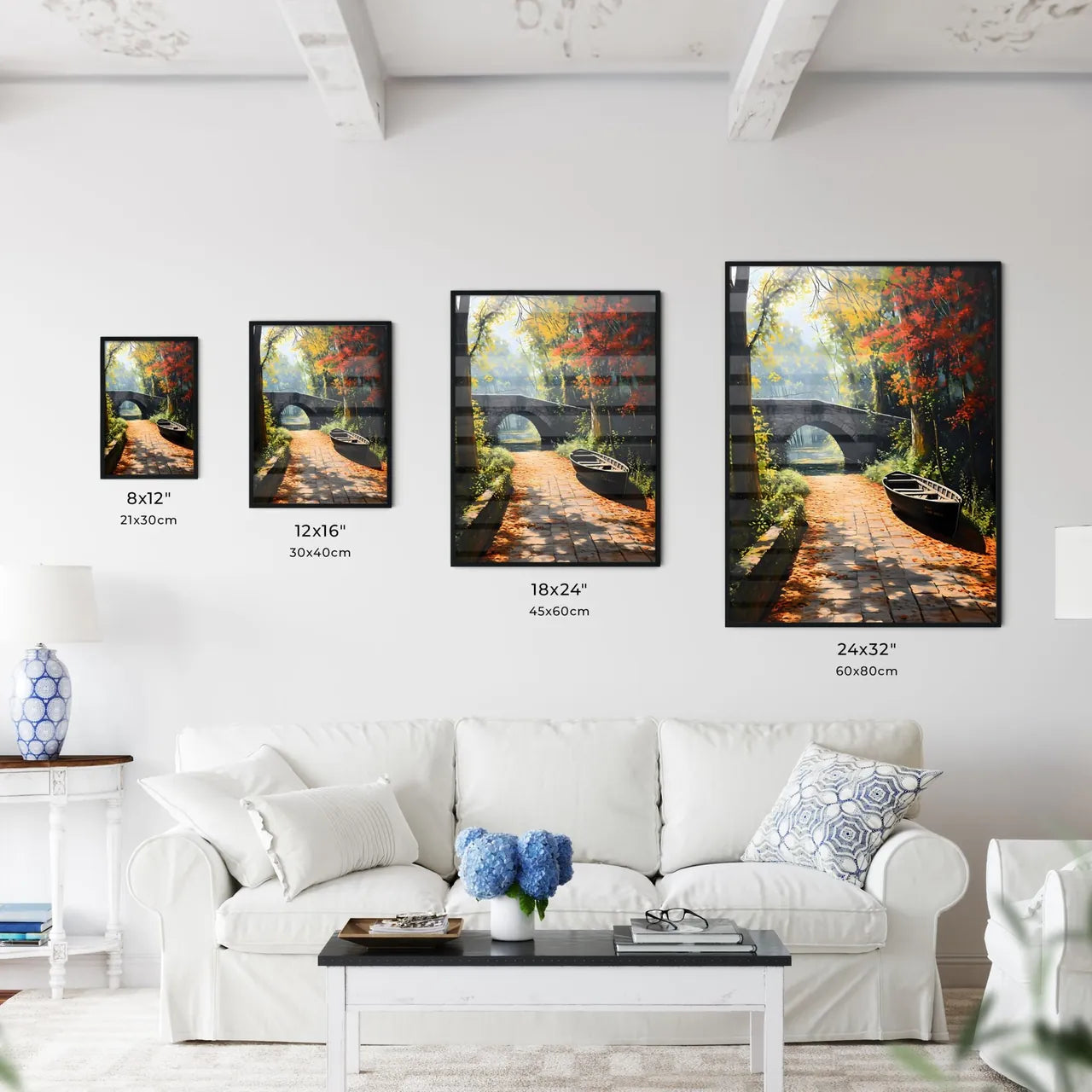 A Poster of bathing scene - A Boat On A  - Kitchen Hangings