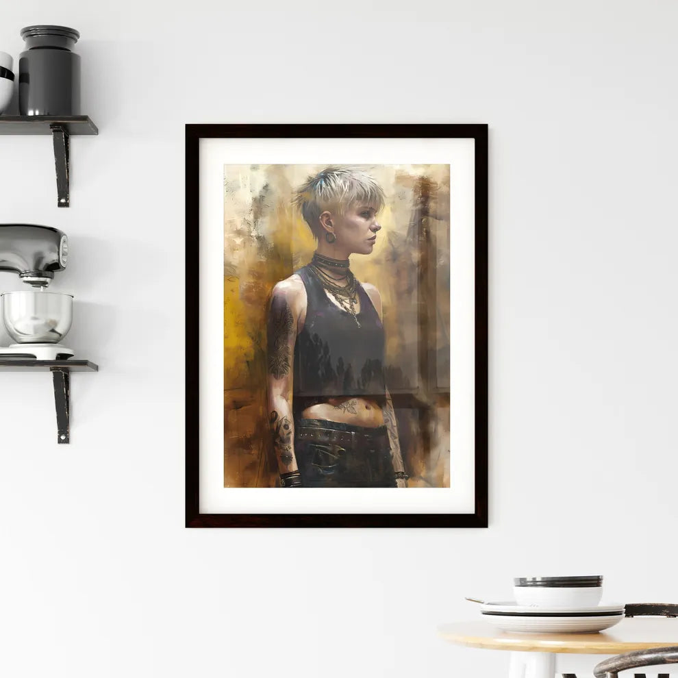 A Poster of beautiful female rockablilly - A Framed Print