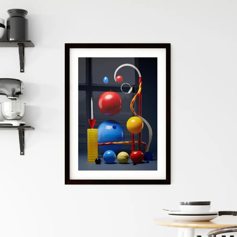 A Poster of A group of objects - A Group Of  Framed Print