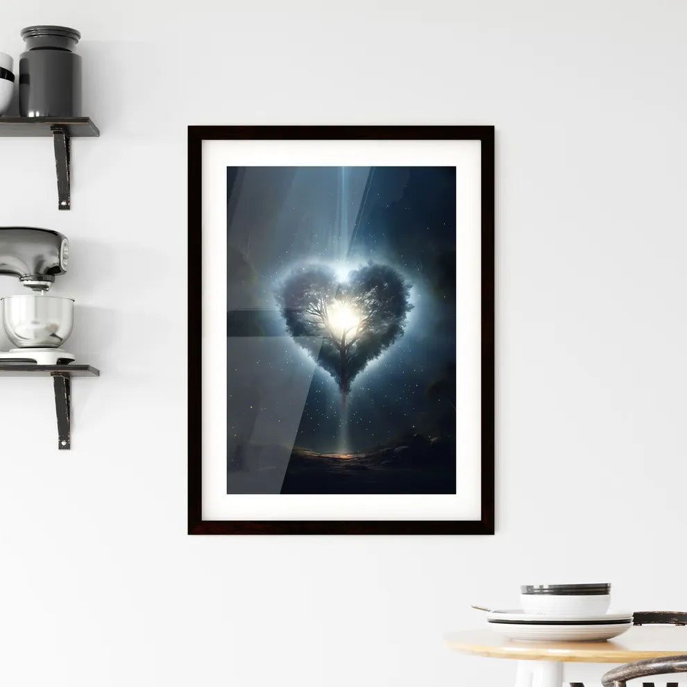 A Poster of Hope in the heart - A Tree In Th Framed Print