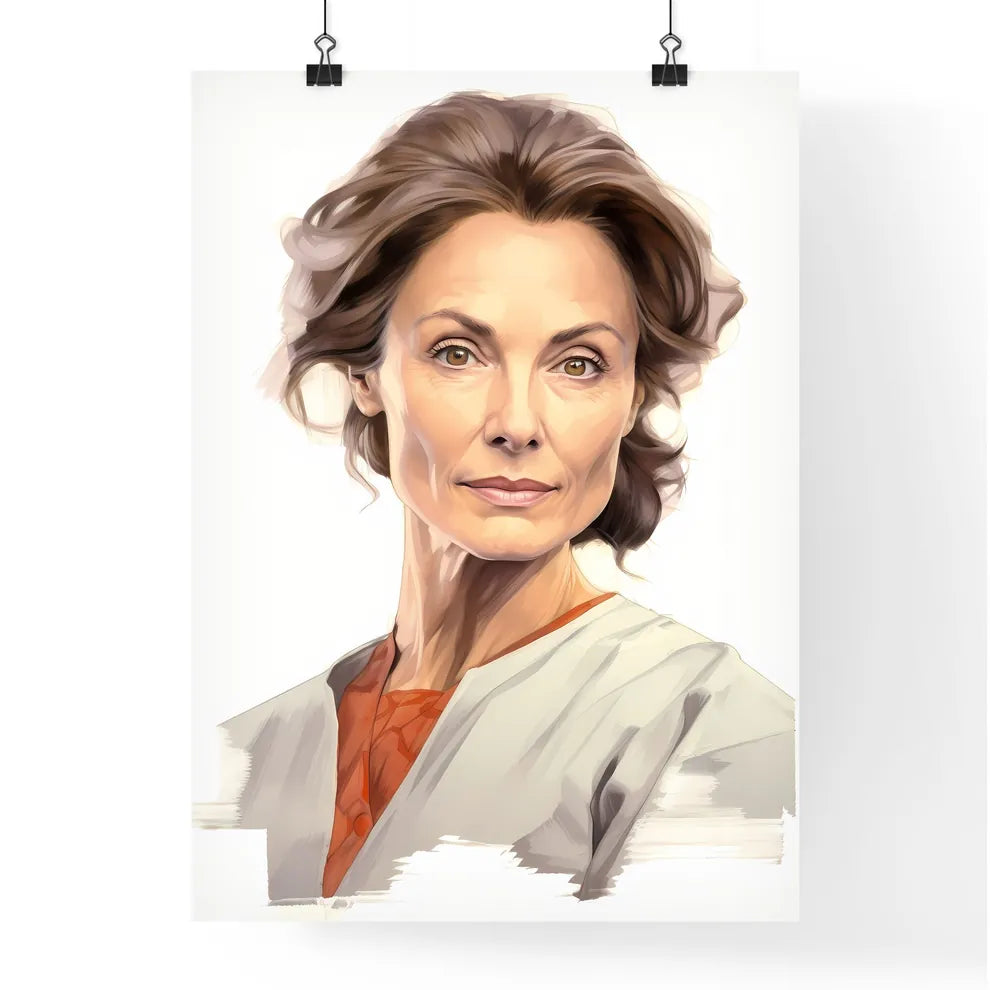 A Poster of beautiful mature woman 50 years  Poster