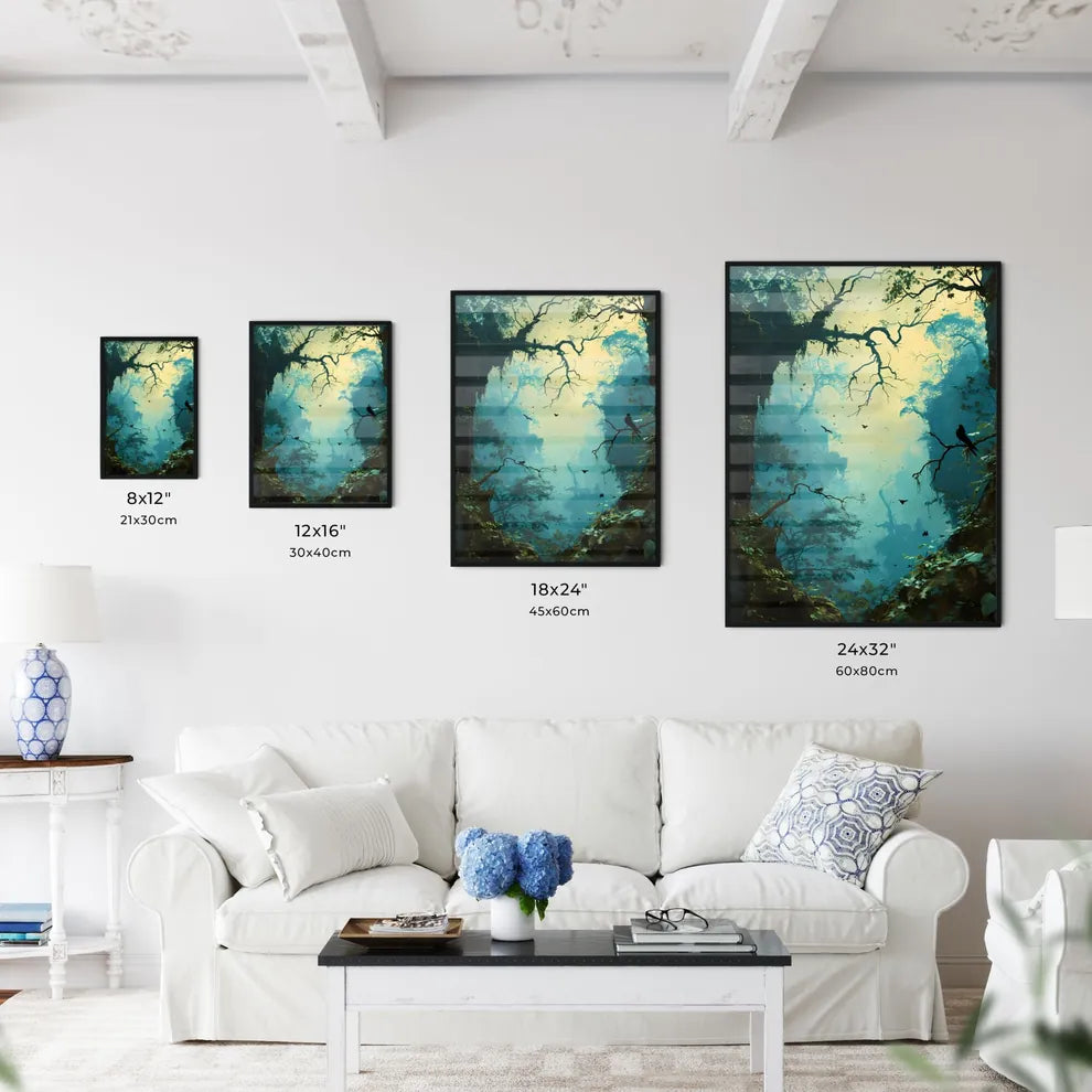 A Poster of graphic design art nouveau  Size Chart