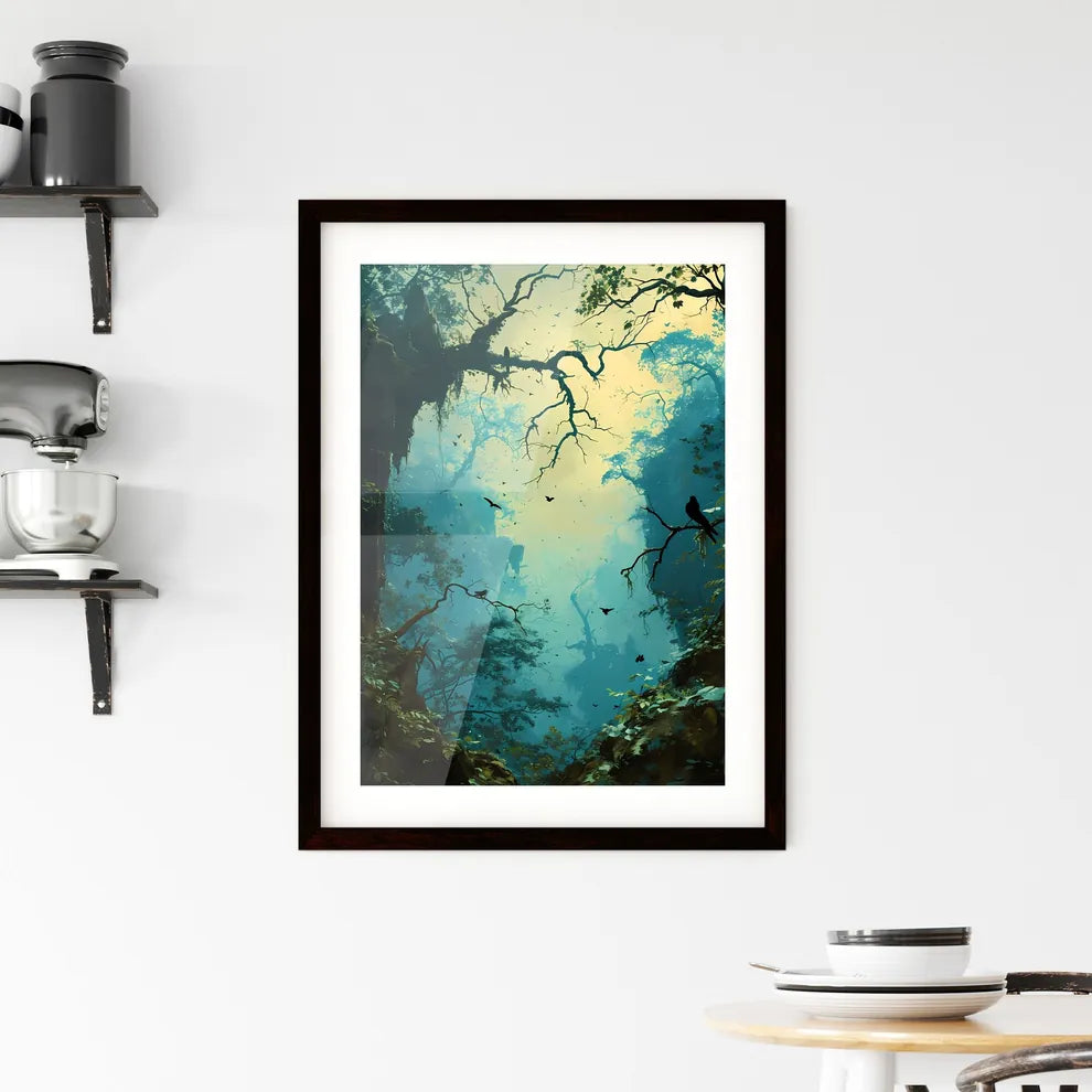 A Poster of graphic design art nouveau  Framed Print