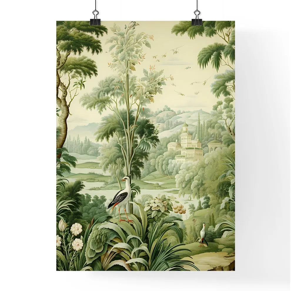 A Poster of green tapestry  Poster