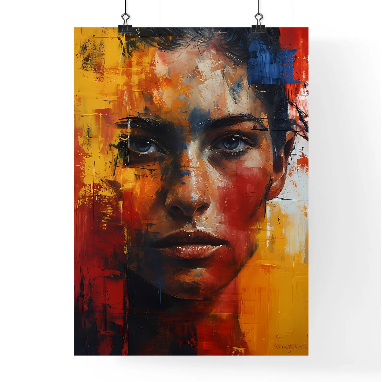 A Poster of The Alien Portrait with colorful Poster